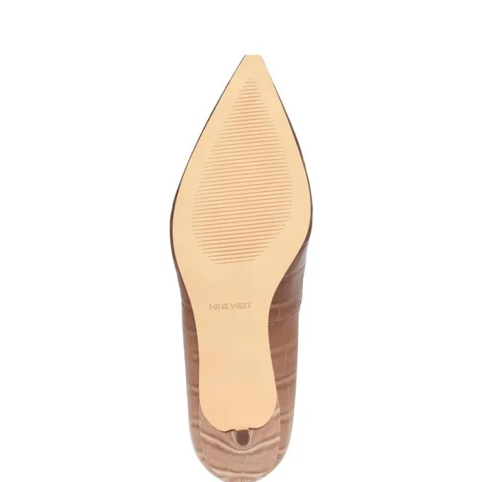 Arlene Pointy Toe Pumps Nude Ombre Croco Women Nine West Heels