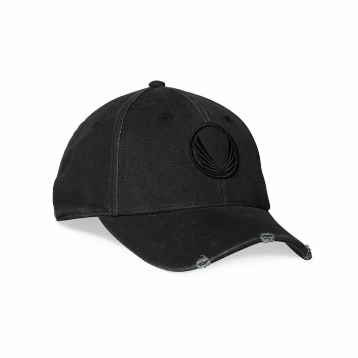 ASRV Hats and Headwear Men Distressed Patch Logo Hat Blackblack 034wings034