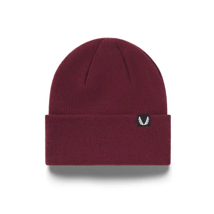 ASRV Hats and Headwear Men Essential Beanie Crimson Red