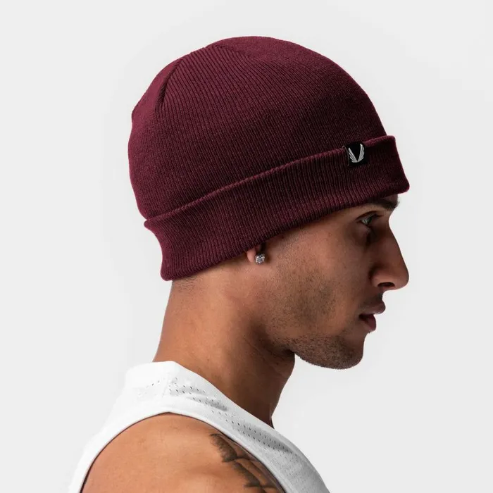 ASRV Hats and Headwear Men Essential Beanie Crimson Red