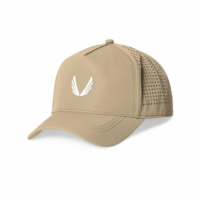 ASRV Hats and Headwear Men Performance AFrame Hat Khakiwhite 034wings034