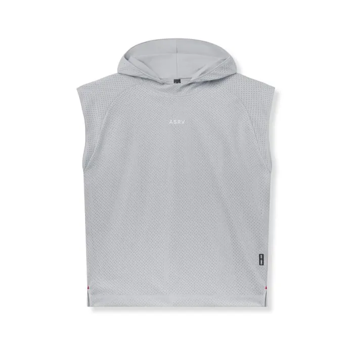 ASRV Hoodies and Sweatshirts Men Reversible 2in1 Cutoff Hoodie Slate Grey
