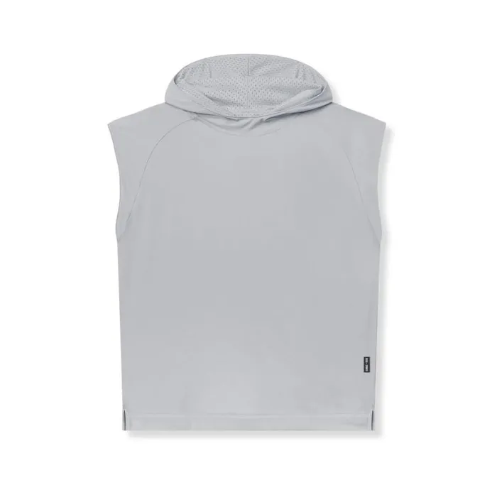 ASRV Hoodies and Sweatshirts Men Reversible 2in1 Cutoff Hoodie Slate Grey