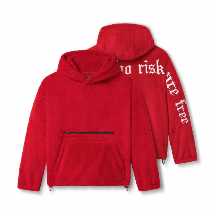 ASRV Hoodies and Sweatshirts Men Sherpa Recovery Hoodie Akira Redwhite