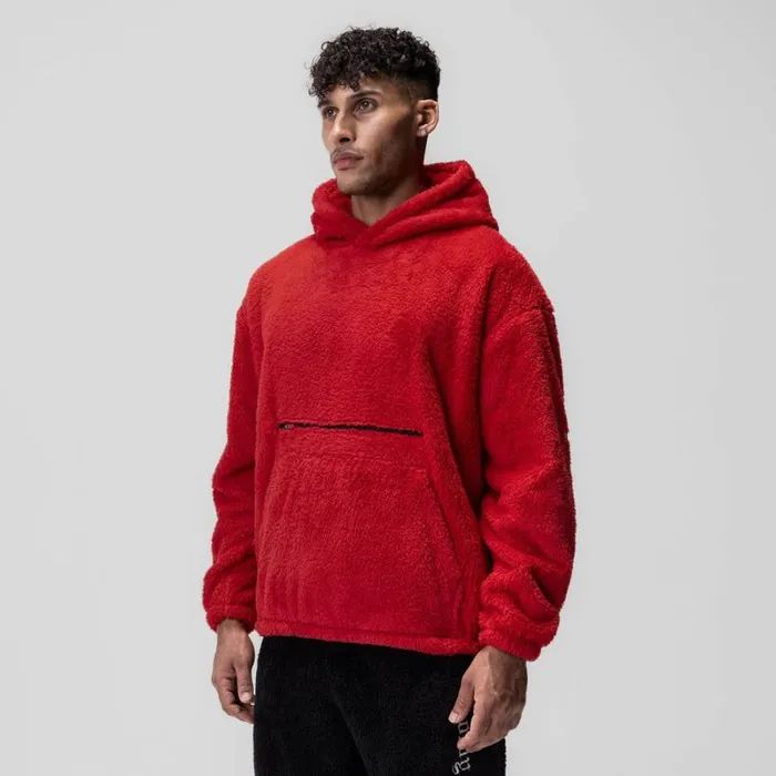 ASRV Hoodies and Sweatshirts Men Sherpa Recovery Hoodie Akira Redwhite