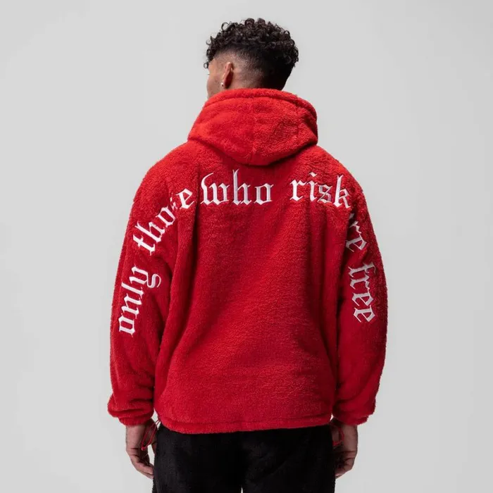 ASRV Hoodies and Sweatshirts Men Sherpa Recovery Hoodie Akira Redwhite