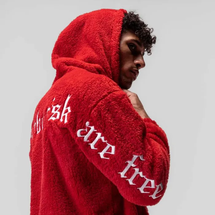 ASRV Hoodies and Sweatshirts Men Sherpa Recovery Hoodie Akira Redwhite