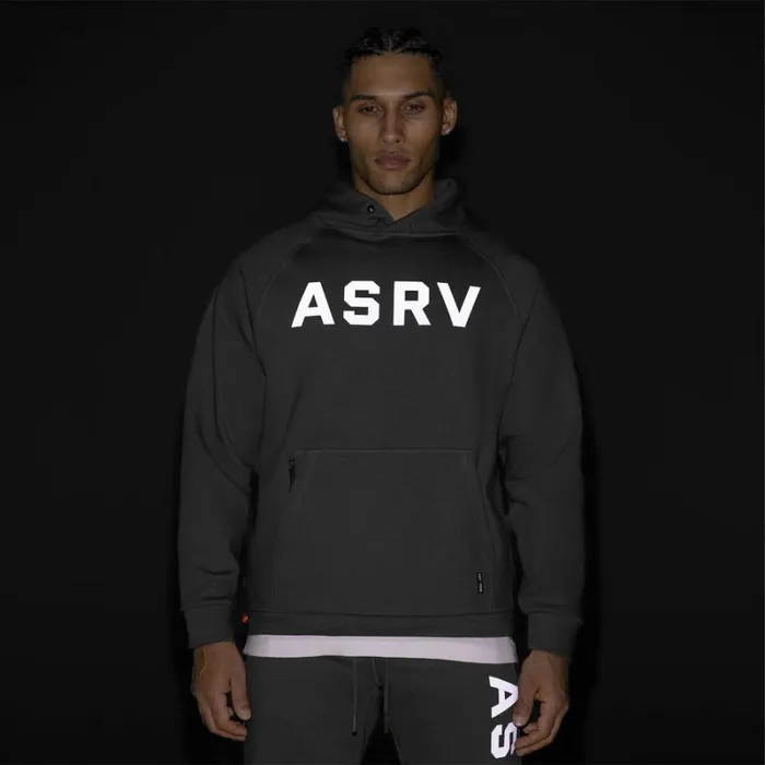 ASRV Hoodies and Sweatshirts Men TechTerry WeatherReady Training Hoodie Space Grey 034asrv034