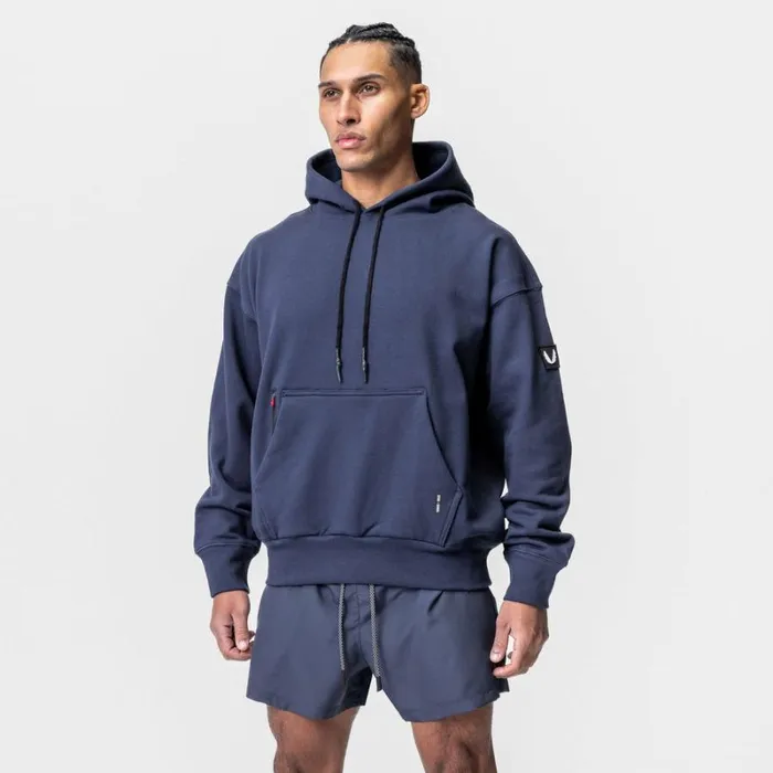 ASRV Hoodies and Sweatshirts Men TechTerry Weatherproof Hoodie Navy