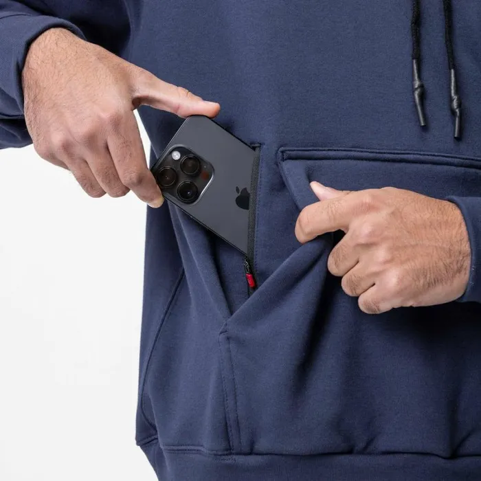 ASRV Hoodies and Sweatshirts Men TechTerry Weatherproof Hoodie Navy