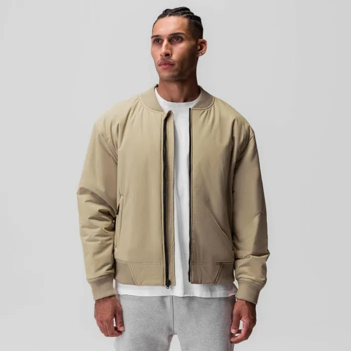 ASRV Jackets and Outerwear Men Ripstop Insulated Bomber Jacket Khaki