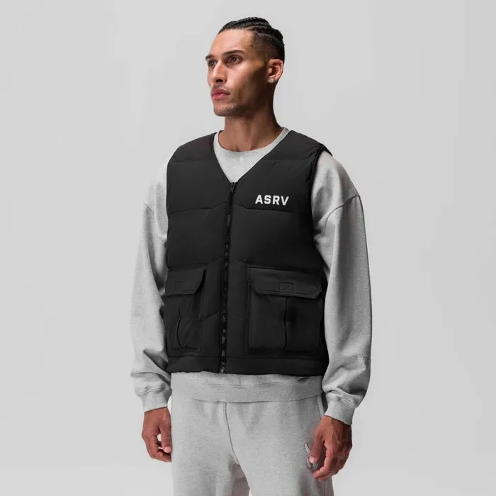 ASRV Jackets and Outerwear Men Ripstop Insulated Puffer Gilet Black