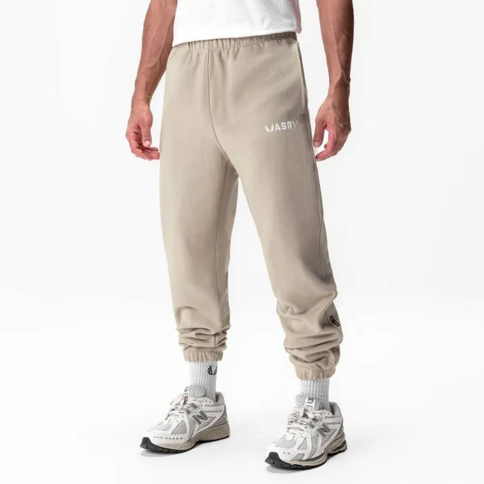 ASRV Joggers and Pants Men TechTerry Oversized Sweats Sand Smoke