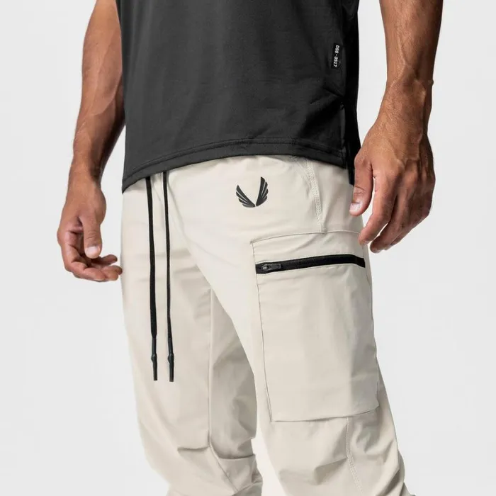 ASRV Joggers and Pants Men TetraLite Inlay Pocket High Rib Jogger Sand Smoke