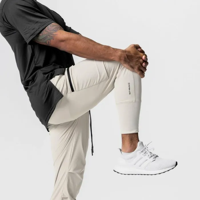 ASRV Joggers and Pants Men TetraLite Inlay Pocket High Rib Jogger Sand Smoke
