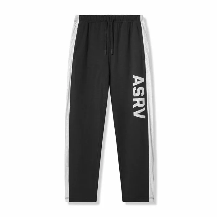ASRV Joggers and Pants Men Waffle Knit Relaxed Sweatpant Blackwhite