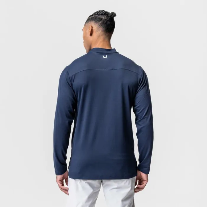 ASRV Long Sleeves Men Core Mock Neck Long Sleeve Navy