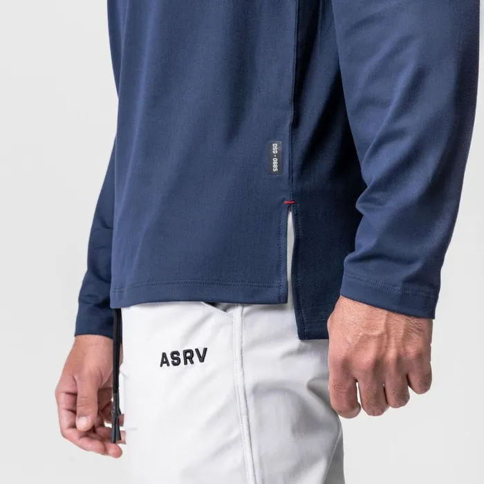 ASRV Long Sleeves Men Core Mock Neck Long Sleeve Navy