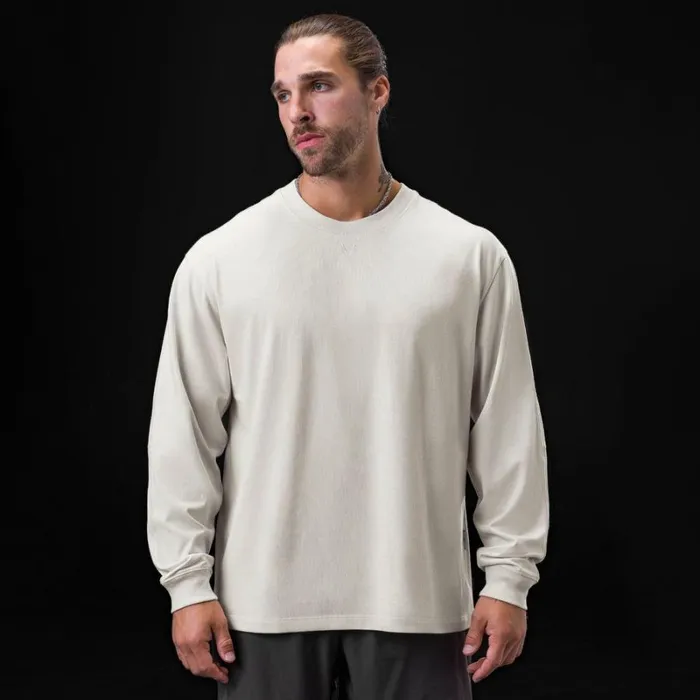 ASRV Long Sleeves Men Tech Essential Relaxed Long Sleeve Stonewhite 034otwr034