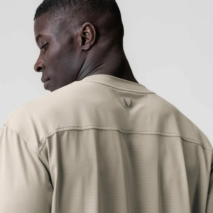 ASRV Short Sleeves Men 3DLite 20 Lycra 34Sleeve Oversized Tee Sand Smoke 034otwr034 ASRV Short Sleeves Men 3DLite 20 Lycra 34Sleeve Oversized Tee Sand Smoke 034otwr034
