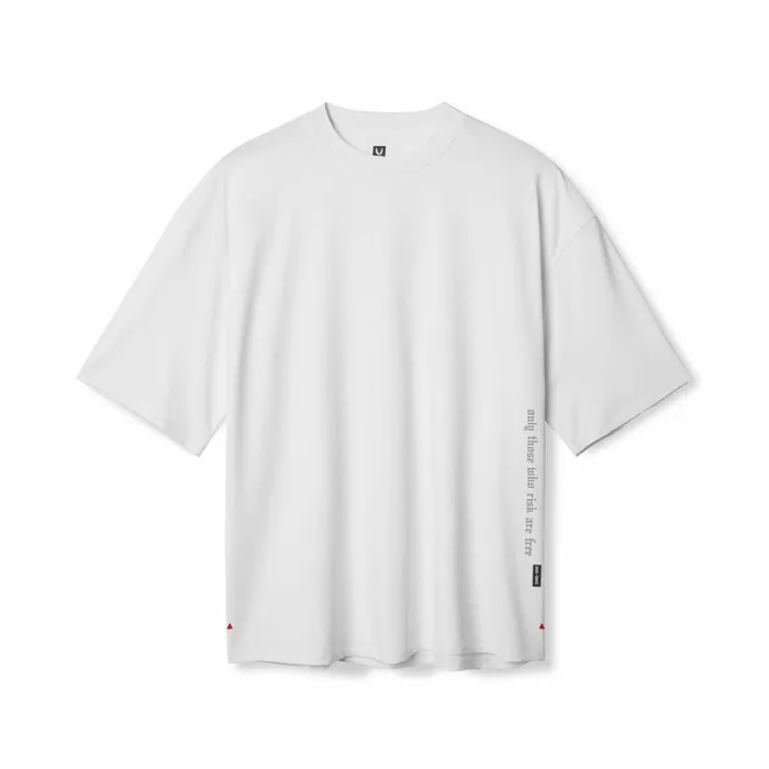 ASRV Short Sleeves Men 3DLite 20 Lycra 34Sleeve Oversized Tee White 034otwr034