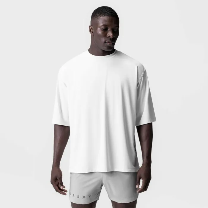 ASRV Short Sleeves Men 3DLite 20 Lycra 34Sleeve Oversized Tee White 034otwr034