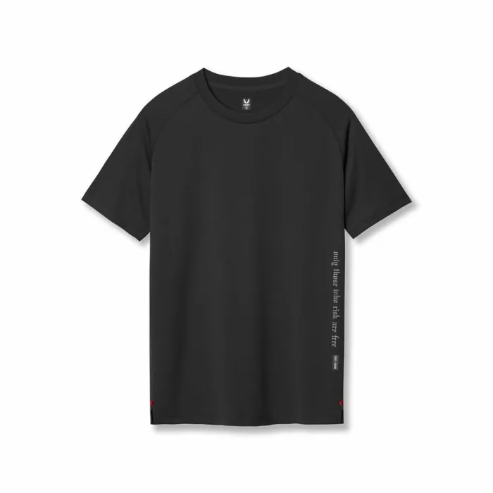 ASRV Short Sleeves Men 3DLite 20 Lycra Fitted Tee Black 034otwr034