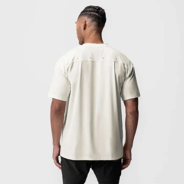 ASRV Short Sleeves Men AeroSilver Oversized Tee Ivory Cream