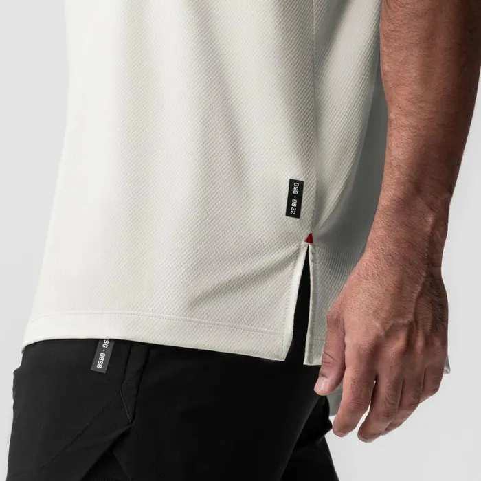 ASRV Short Sleeves Men AeroSilver Oversized Tee Ivory Cream