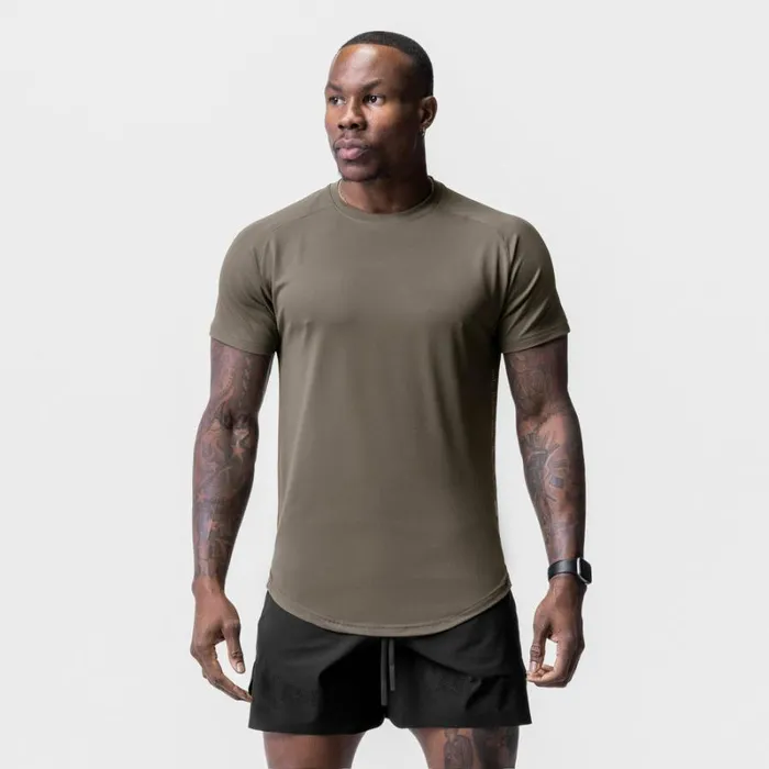 ASRV Short Sleeves Men Core Mesh Established Tee Deep Taupe