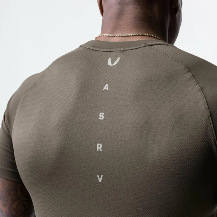 ASRV Short Sleeves Men Core Mesh Established Tee Deep Taupe