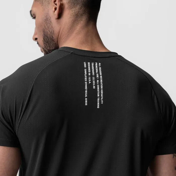 ASRV Short Sleeves Men LaserVent Established Tee Black