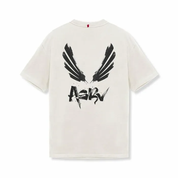 ASRV Short Sleeves Men Tech Essential Relaxed Tee Stone 034brush Wingsasrv034
