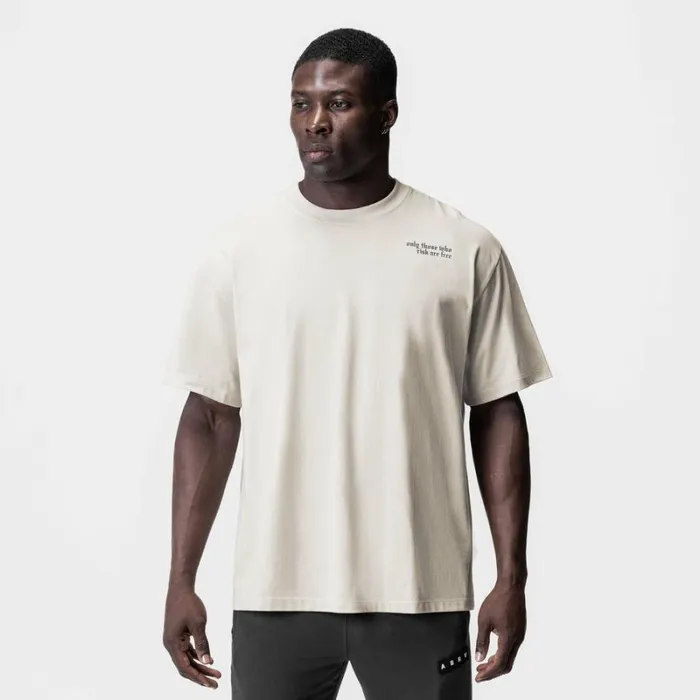 ASRV Short Sleeves Men Tech Essential Relaxed Tee Stone 034brush Wingsasrv034