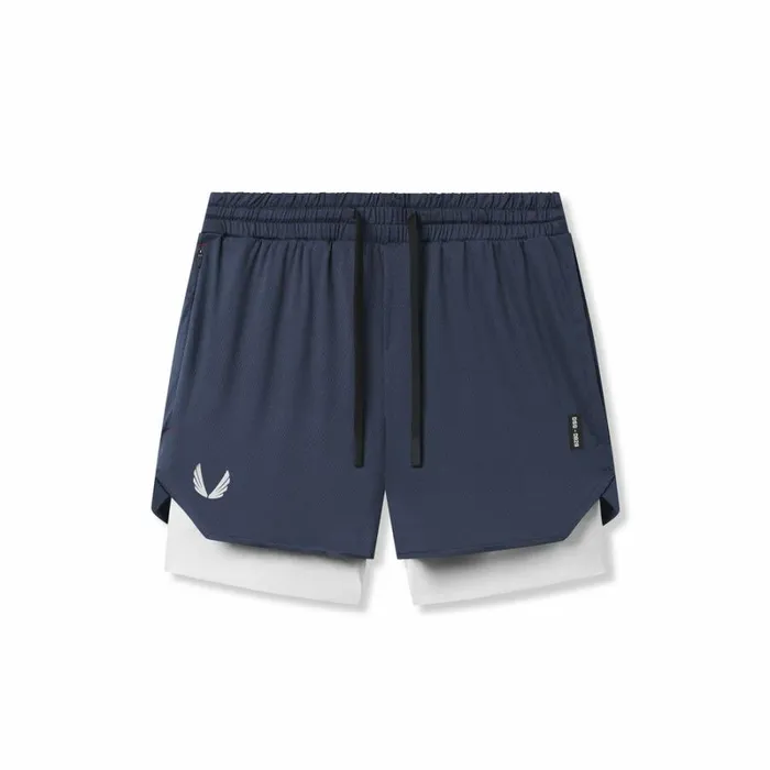 ASRV Shorts Men AeroSilver 5034 Liner Short Navy 034wings034white