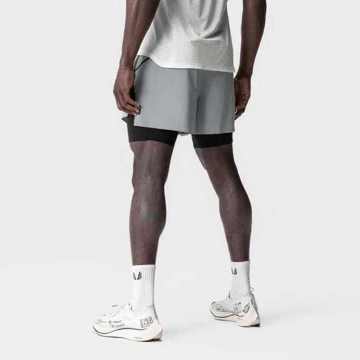 ASRV Shorts Men Aerotex 4034 High Split Liner Short Slate Grey