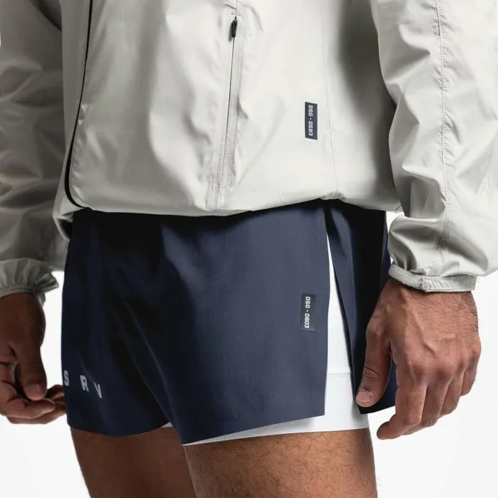ASRV Shorts Men Laser Cut 3034 High Split Liner Short Navywhite