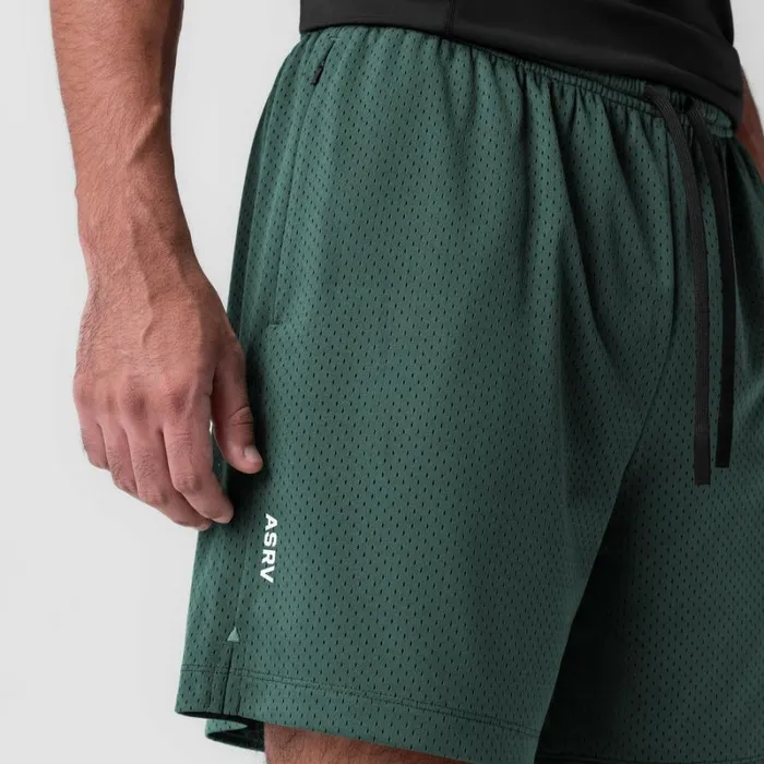 ASRV Shorts Men Reversible 2in1 Short Forest Green