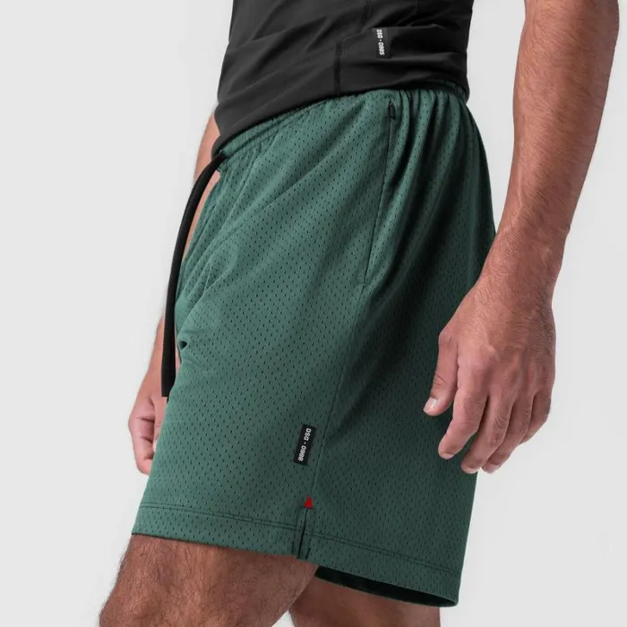 ASRV Shorts Men Reversible 2in1 Short Forest Green