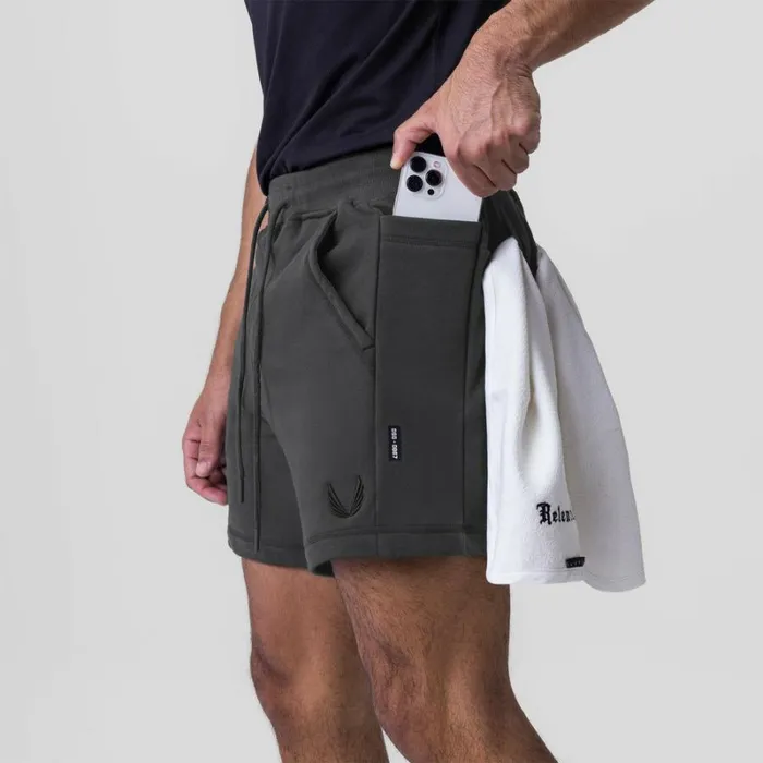 ASRV Shorts Men TechTerry Sidelock Sweat Short Dusk Black