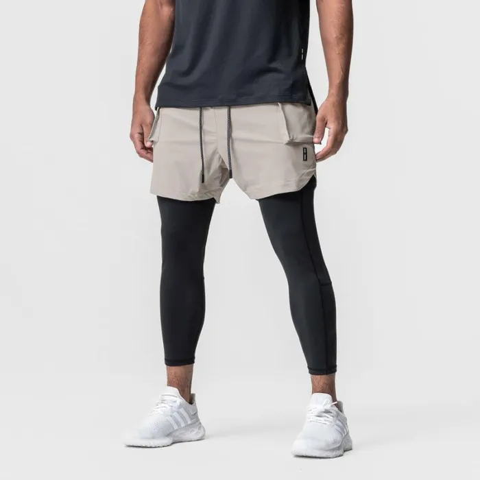 ASRV Shorts Men TetraLite 2in1 Legging Cargo Short Chaiblack