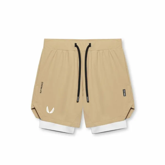 ASRV Shorts Men TetraLite 7034 Liner Short Khaki White White 034wings034