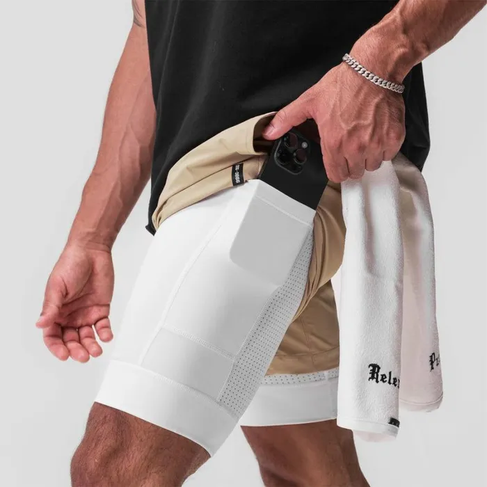 ASRV Shorts Men TetraLite 7034 Liner Short Khaki White White 034wings034