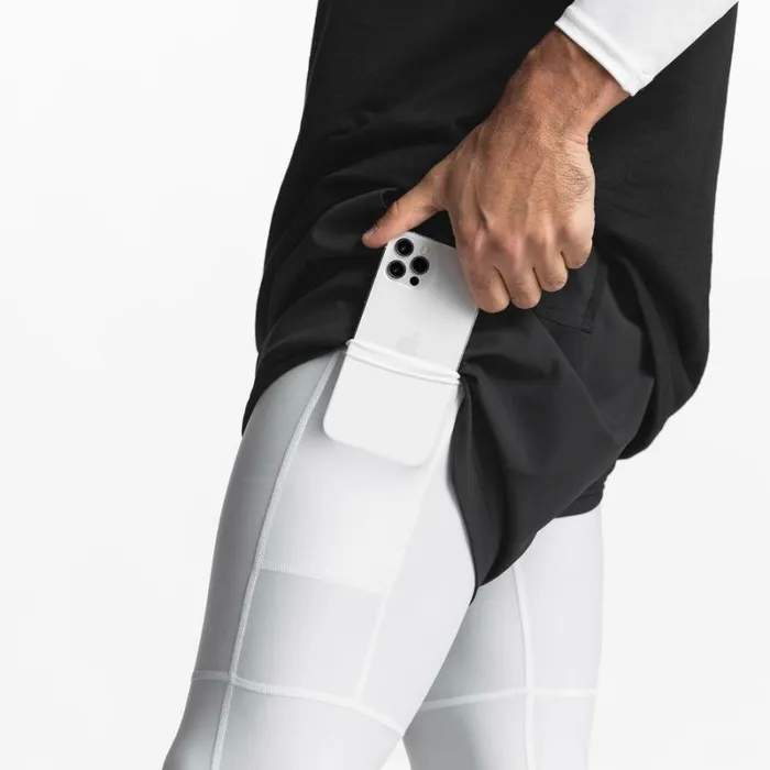 ASRV Shorts Men Ultralight 2in1 Legging Short Blackwhite
