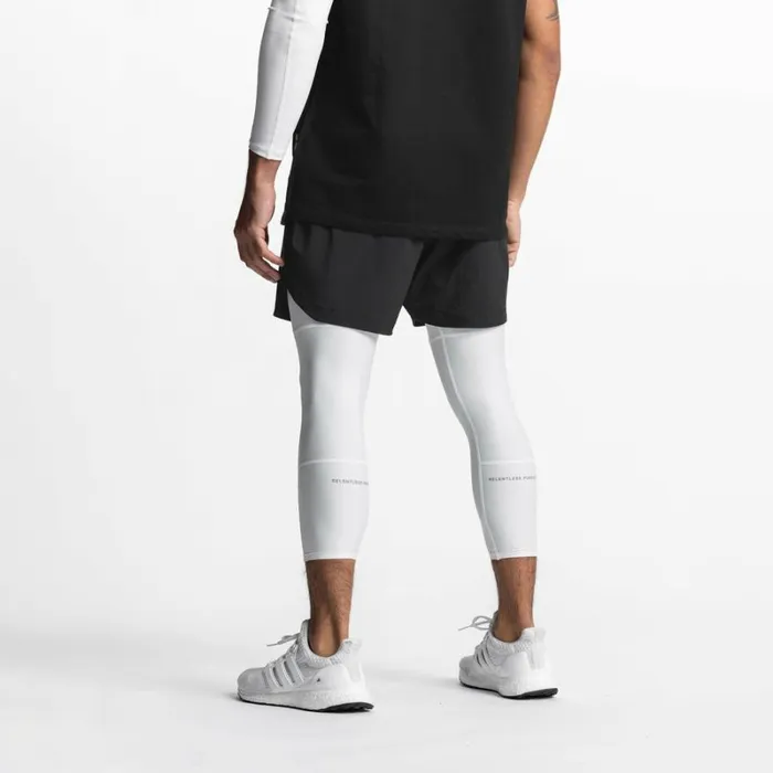 ASRV Shorts Men Ultralight 2in1 Legging Short Blackwhite