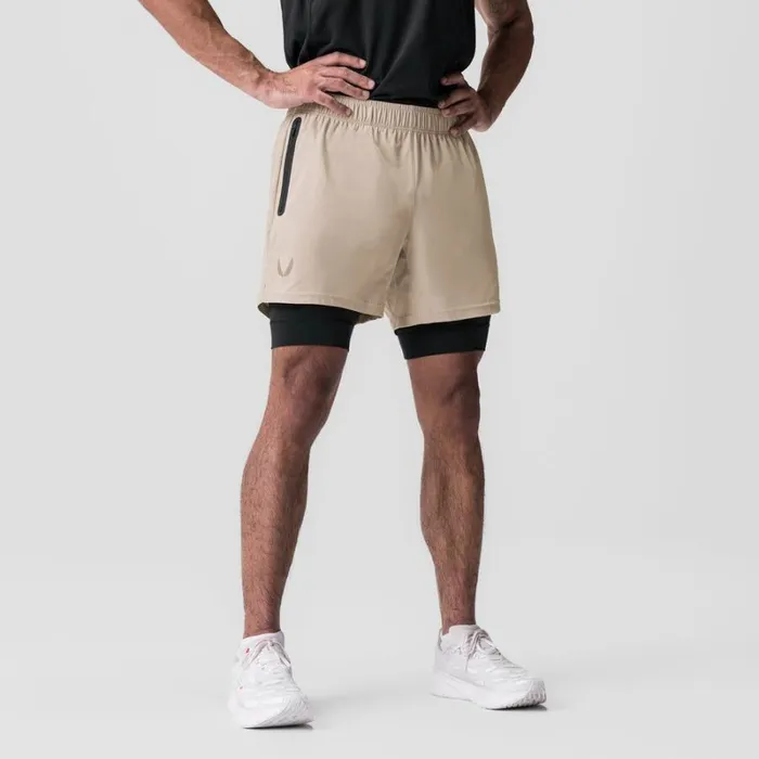 ASRV Shorts Men Ultralite 6034 Liner Short Beigeblack