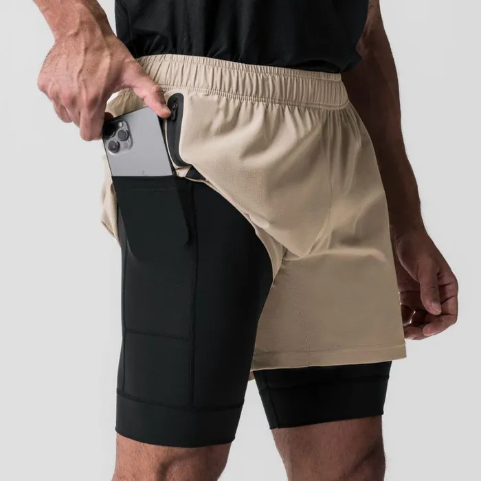 ASRV Shorts Men Ultralite 6034 Liner Short Beigeblack