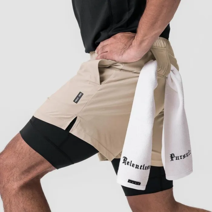 ASRV Shorts Men Ultralite 6034 Liner Short Beigeblack