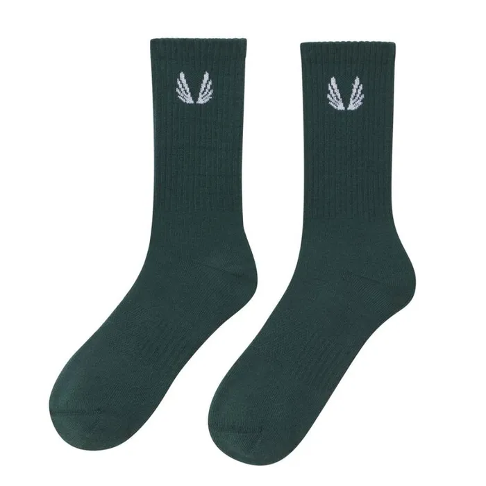 ASRV Socks and Underwear Men Essential Crew Socks 3 Pair Forest Green