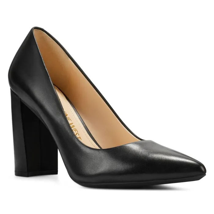 Astoria 92159 Pumps Black Leather Women Nine West Heels Astoria 92159 Pumps Black Leather Women Nine West Heels